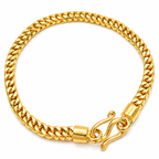 5MM Solid Plain Franco Bracelet in solid gold