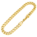 4MM Solid Plain Franco Bracelet in solid gold