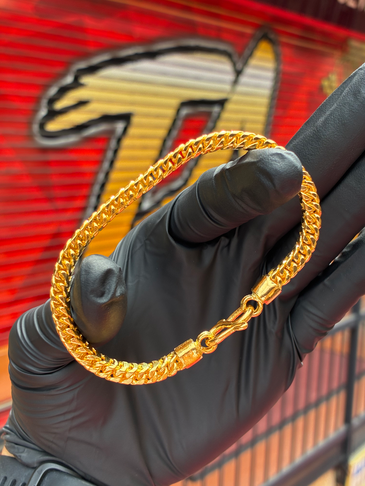 5MM Solid Plain Franco Bracelet — detail 2