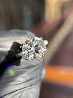 Pavé Basket Solitaire Engagement Ring