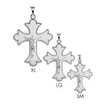High Polished 925 Sterling Silver Matte Finish Cross Patonce Style Pendant - BSP00029