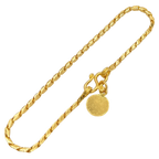 1.7MM Semi-Hollow Bullet Link Bracelet in 10K-24K gold
