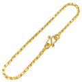1.8MM Semi-Hollow Baht and Anchor Link Bracelet in 10K-24K gold
