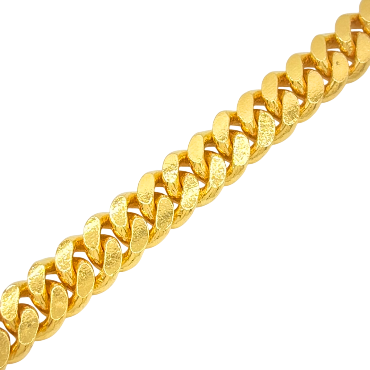 10MM Solid Flat Cuban Link Bracelet — detail 2