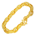 10MM Diamond-Cut Puffed Mariner Link Bracelet in 10K-24K gold