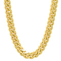 11.5MM Solid Miami Cuban Link Chain in yellow gold