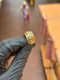 11MM Geometric Ring in solid 10K-24K gold