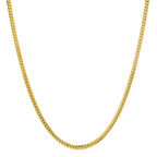 2.5MM Solid Miami Cuban Link Chain in yellow gold