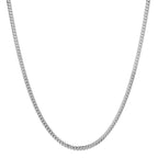 2.5MM Solid Miami Cuban Link Chain in white gold