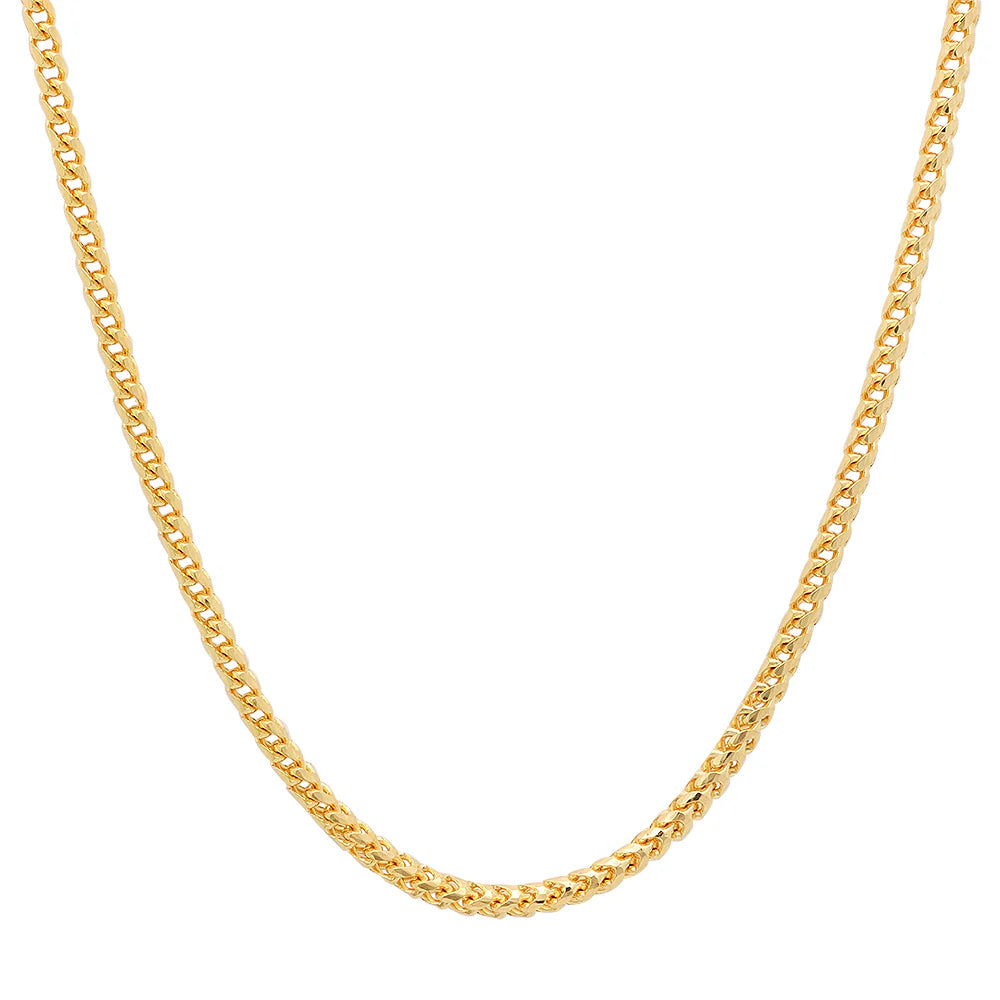 2.5MM Solid Diamond-Cut Franco Chain