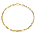 2.5MM Solid Miami Cuban Link Bracelet in solid 10K-24K gold