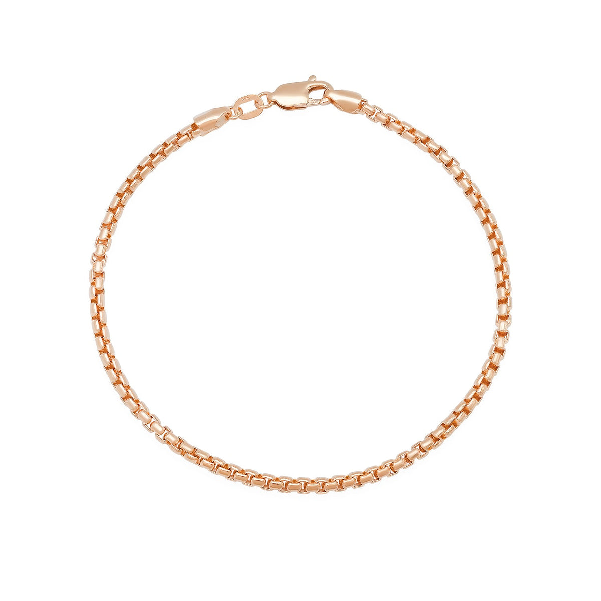 2.5MM Solid Rounded Box Bracelet — detail 3