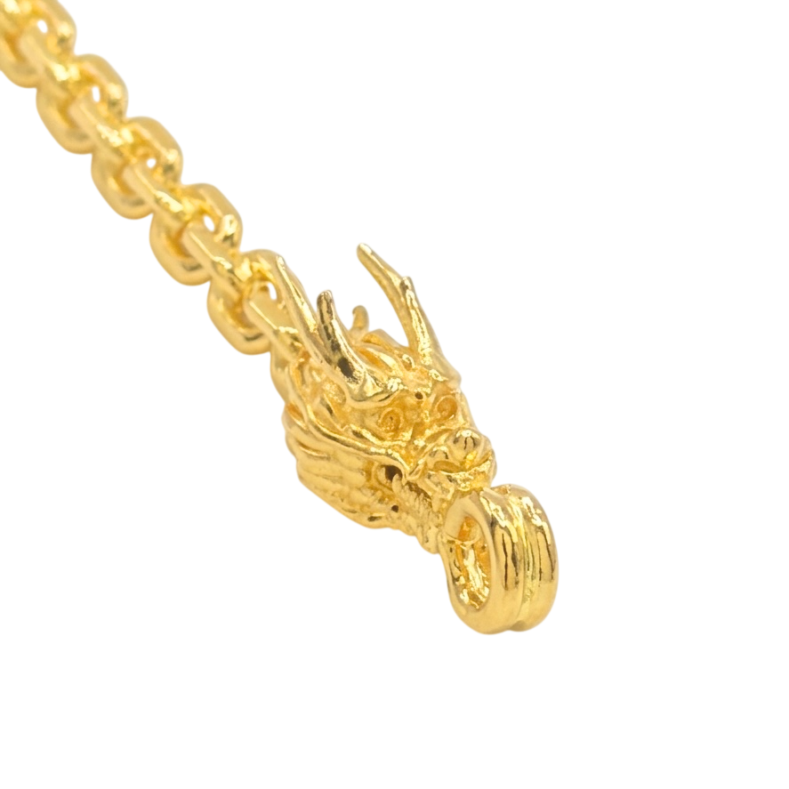 2.6MM Solid Anchor Link Dragon & Tail Bracelet — detail 4