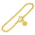 2.8MM Solid Anchor Link Bracelet in solid 10K-24K gold