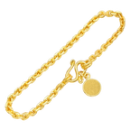 2.8MM Solid Anchor Link Bracelet in solid 10K-24K gold