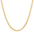 2.5MM Solid Plain Franco Chain in yellow gold
