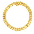 8MM Solid Miami Cuban Link Bracelet in solid 10K-24K gold