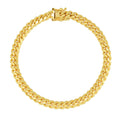 5MM Solid Miami Cuban Link Bracelet in solid 10K-24K gold