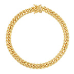 6MM Solid Miami Cuban Link Bracelet in solid 10K-24K gold