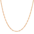 2MM Solid Alternating Mariner Chain in rose gold