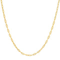 2MM Solid Alternating Mariner Chain in yellow gold