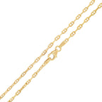 2MM Solid Alternating Mariner Chain detail view