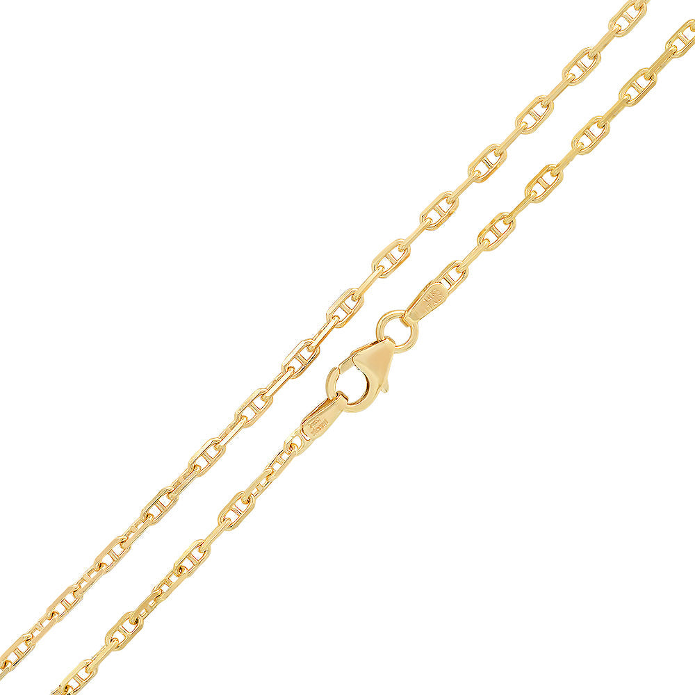 2MM Solid Alternating Mariner Chain detail view