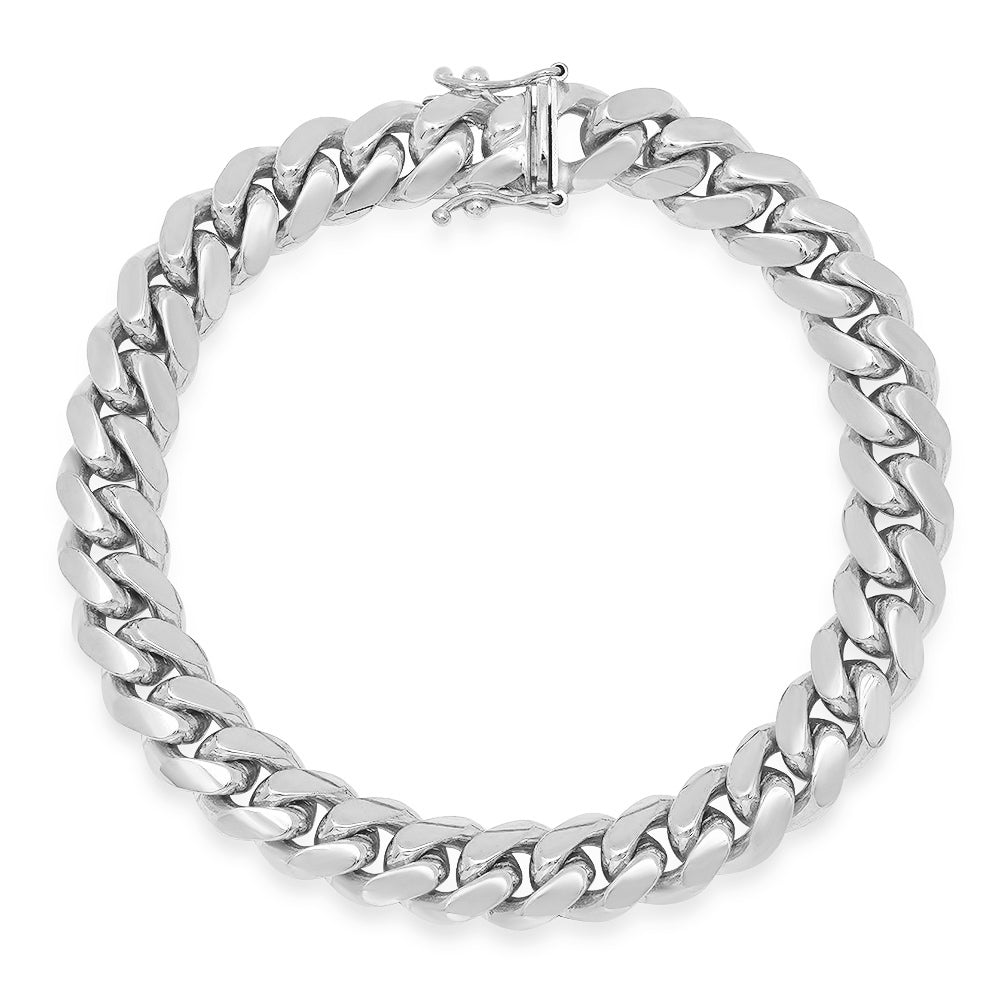 9MM Solid Miami Cuban Link Bracelet — detail 2