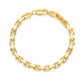 5MM Solid Heavy Link Bracelet in solid 10K-24K gold