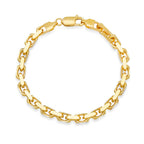 5MM Solid Heavy Link Bracelet in solid 10K-24K gold