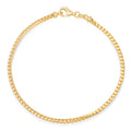 2.5MM Solid Plain Franco Bracelet in solid 10K-24K gold