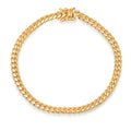 4.5MM Solid Miami Cuban Link Bracelet in solid 10K-24K gold