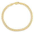 4.5MM Solid Yacht Link Bracelet in solid 10K-24K gold