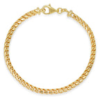 3.5MM Solid Plain Franco Bracelet in solid 10K-24K gold
