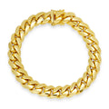 11.5MM Solid Miami Cuban Link Bracelet in solid 10K-24K gold