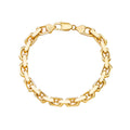 6.5MM Solid Heavy Link Bracelet in solid 10K-24K gold