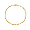 2.4MM Solid Heavy Link Bracelet in solid 10K-24K gold