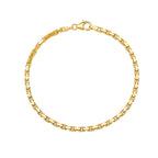 2.4MM Solid Heavy Link Bracelet in solid 10K-24K gold