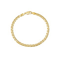 3.5MM Solid Yacht Link Bracelet in solid 10K-24K gold