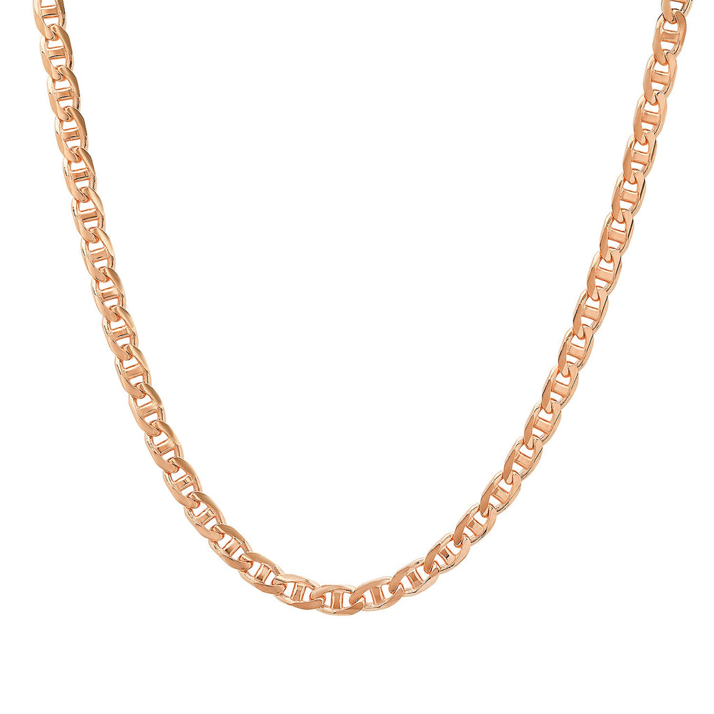 4.5MM Solid Yacht Link Chain in rose gold