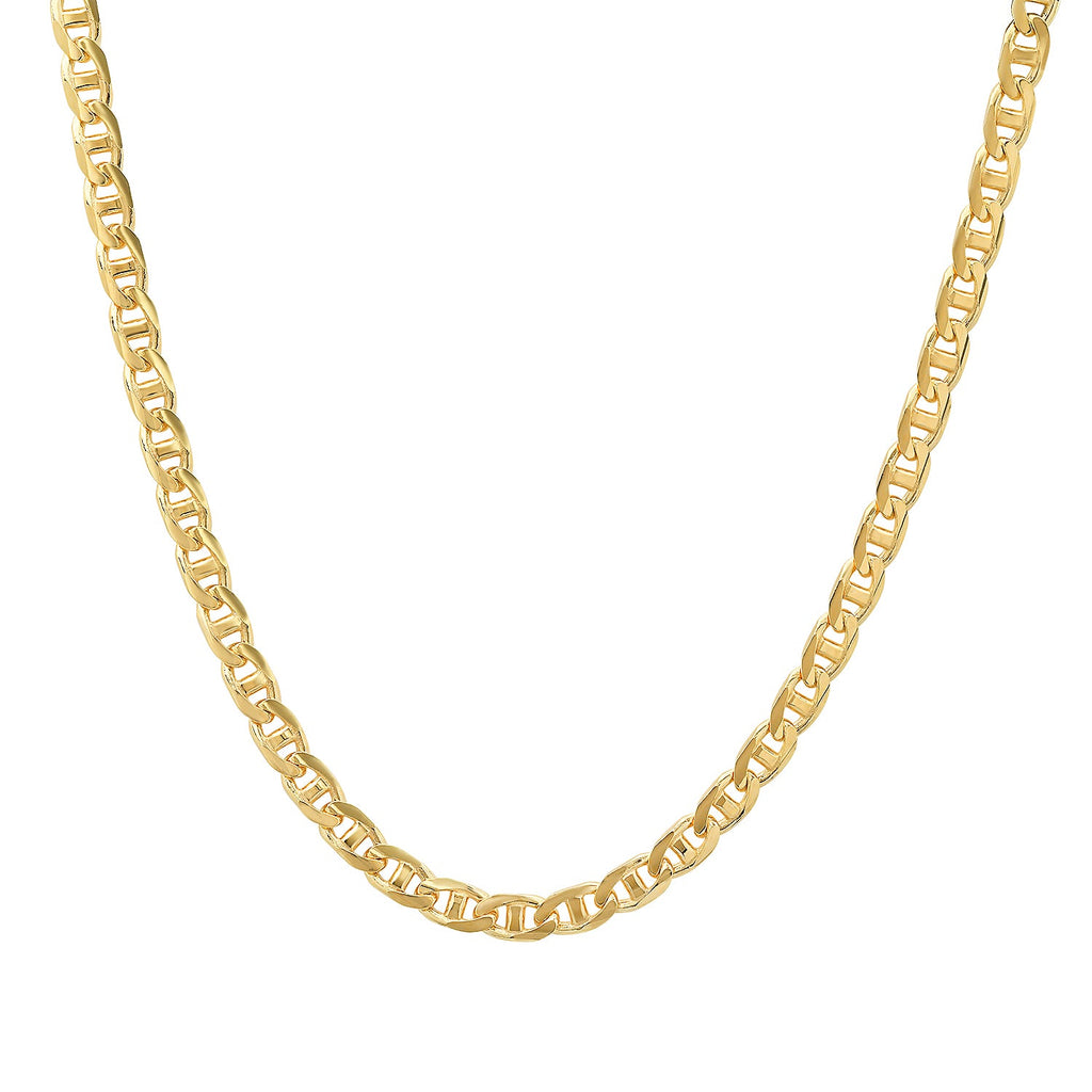 4.5MM Solid Yacht Link Chain in yellow gold