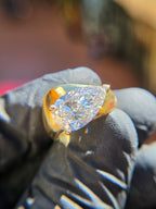 Fluid Contour Thick Engagement Ring