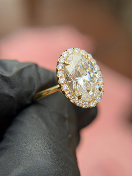 Classic Halo Solitaire Engagement Ring