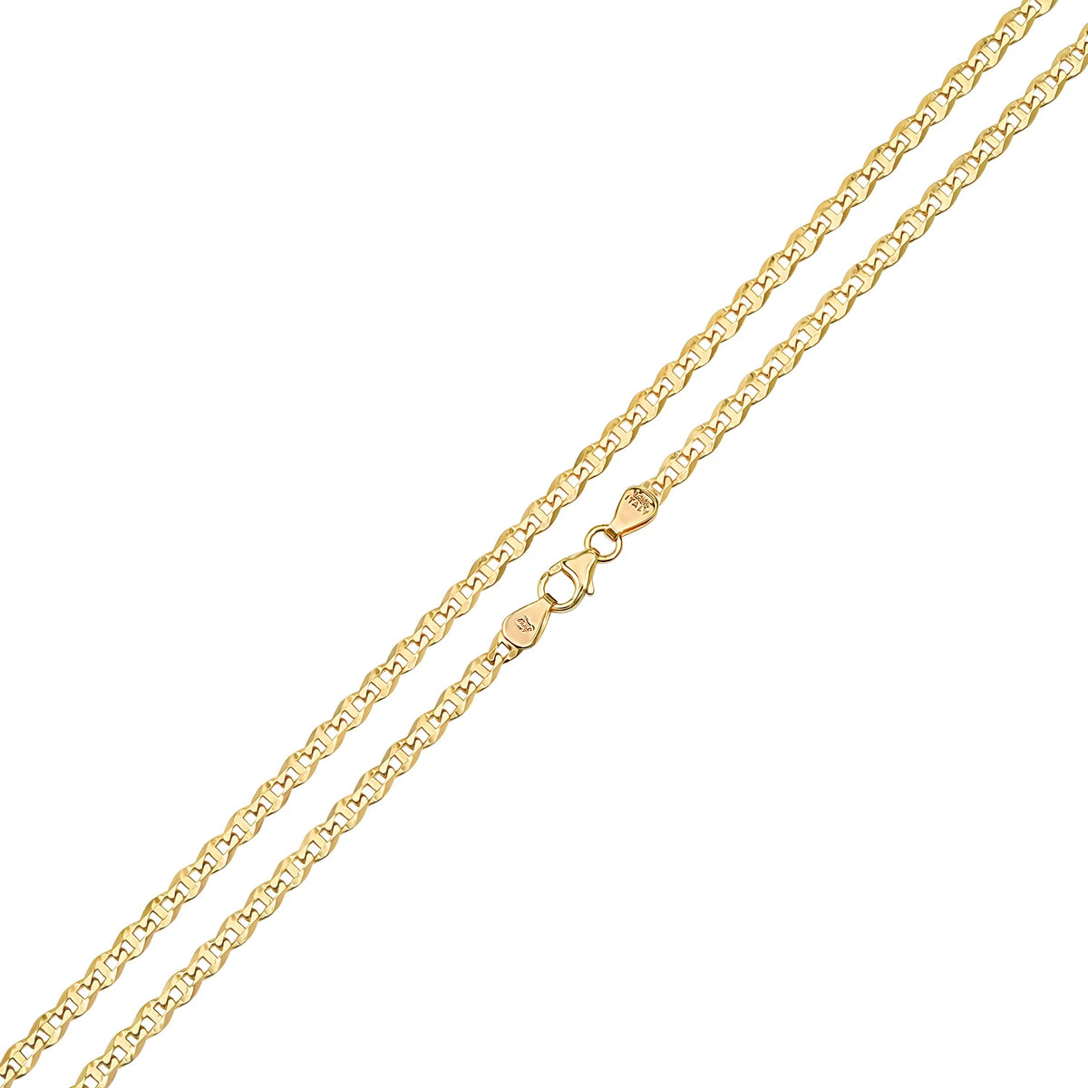 3MM Solid Diamond-Cut Mariner Chain
