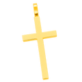Solid gold Cross Pendant, front view