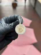 Saint Christopher Round Diamond Pendant