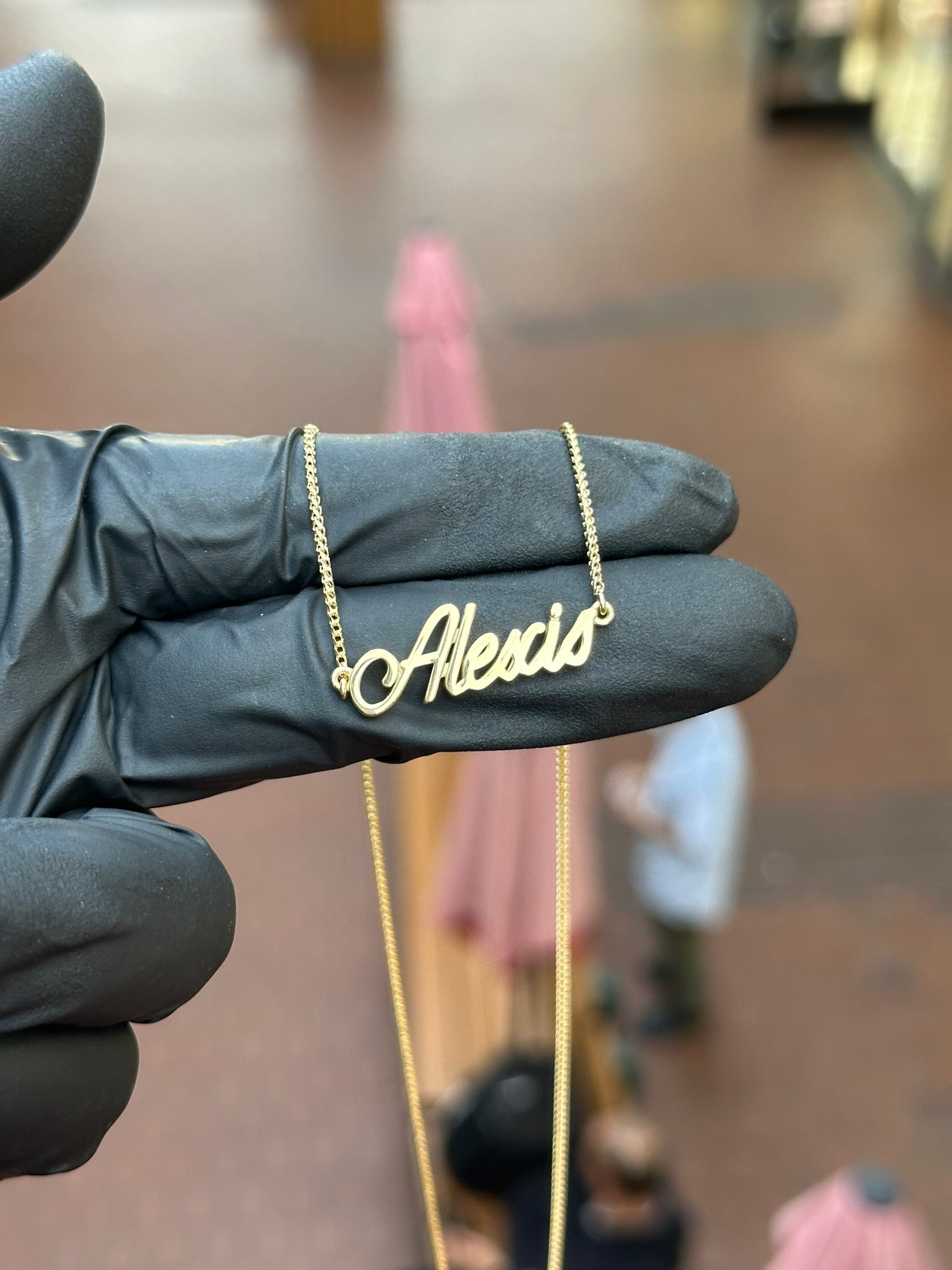 Solid Nameplate with Chain Attached