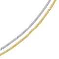 Multi Plated 925 Sterling Silver Reversible Flat Omega Chain 3mm - CH907 2T