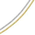Multi Plated 925 Sterling Silver Reversible Flat Omega Chain 4mm - CH908 2T
