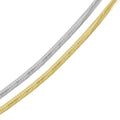 Multi Plated 925 Sterling Silver Reversible Flat Omega Chain 6mm - CH910 2T